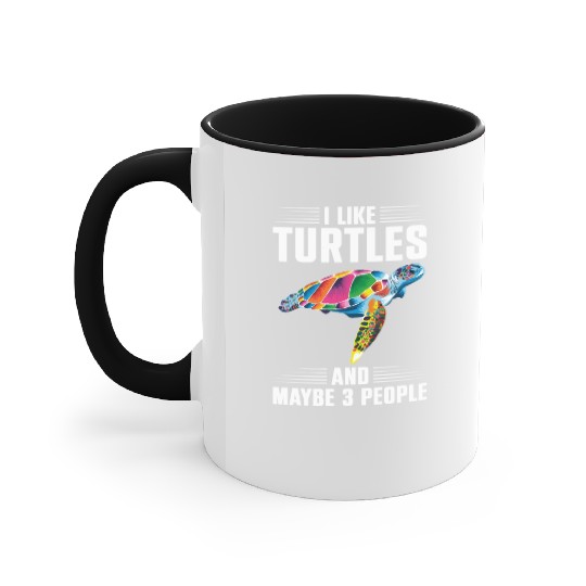 Sea Turtle Tortoise I Like Turtles Accent Mugs