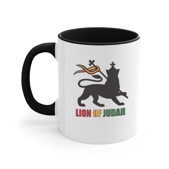 Rastafarian symbol, Lion of Judah Accent Mugs
