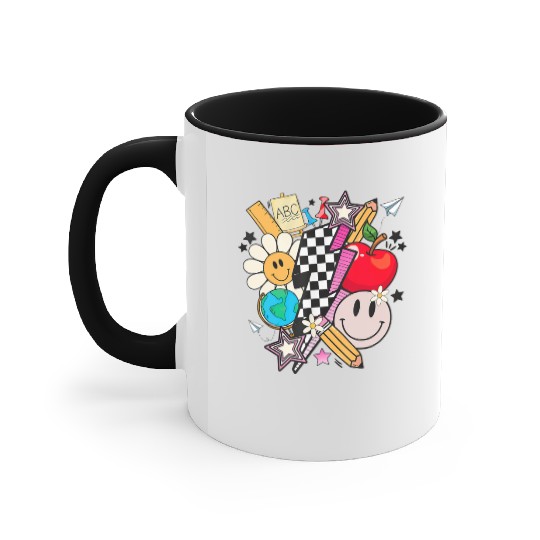 Retro Teacher Life 2023 Back To School Accent Mugs