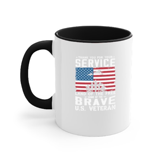 US Army Veteran Land Of The Free Accent Mugs