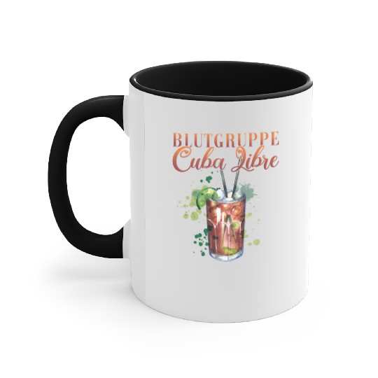 Blutgruppe Cuba Libre Cocktail Bartender Accent Mugs