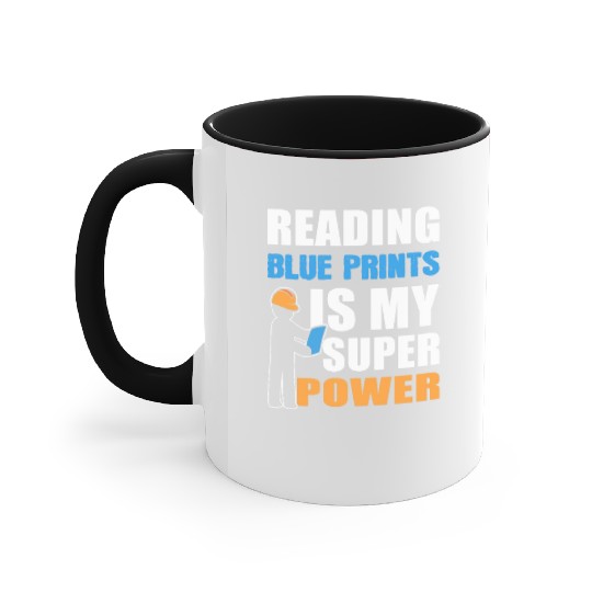 Reading Blue Prints Certified Electrician Gift Accent Mugs