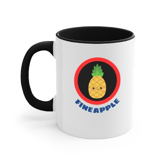 Fineapple Pineapple Pun Accent Mugs