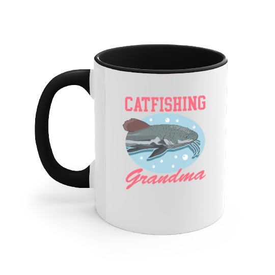 Catfishing Grandma Fish Catfish Fishing Accent Mugs