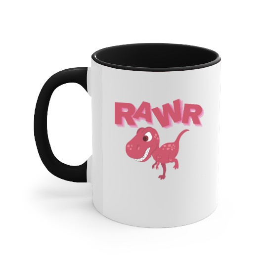 Rawr Cute Rex Dino Extinct Lover Tyrannosaurus Accent Mugs
