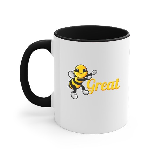 The Cute Bee Says Be Great The Bee Accent Mugs