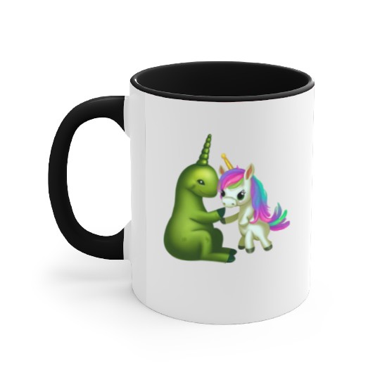 Friends from Other Worlds: Alien Meets Unicorn Accent Mugs