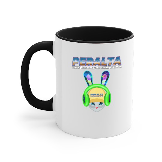 Hip Hop Cat With Bunny Ears Headphones Easter Accent Mugs