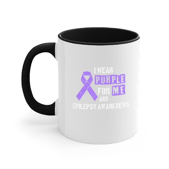 I Wear Purple For Me And Epilepsy Awareness Day Accent Mugs