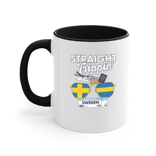 Straight Trippin' Sweden Vacation Tour Travel Accent Mugs