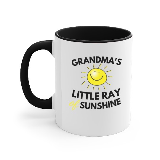 Grandma's Little Ray Of Sunshine Cute Baby Accent Mugs