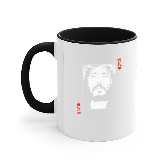 Jesus Is King Jesus King Of Hearts Card Christian Accent Mugs