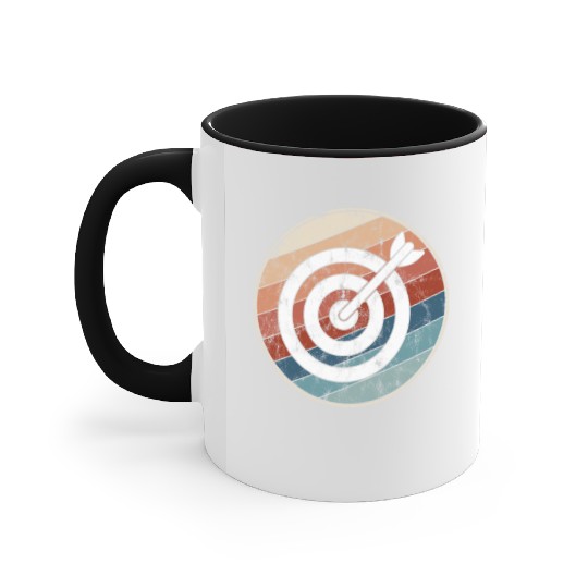 Retro Archery Bullseye Accent Mugs