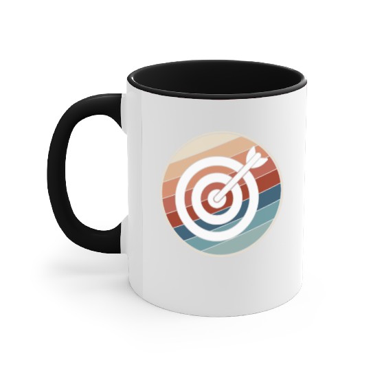 Retro Archery Bullseye Accent Mugs