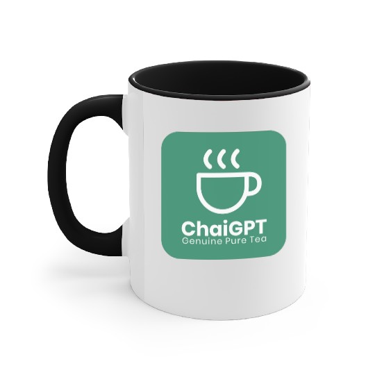 ChaiGPT - Chai Tea - ChatGPT Style (White-Green) Accent Mugs