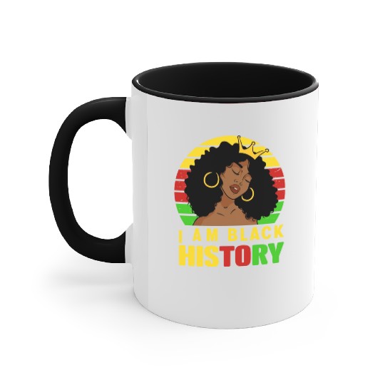 I Am Black History Month African American For Accent Mugs