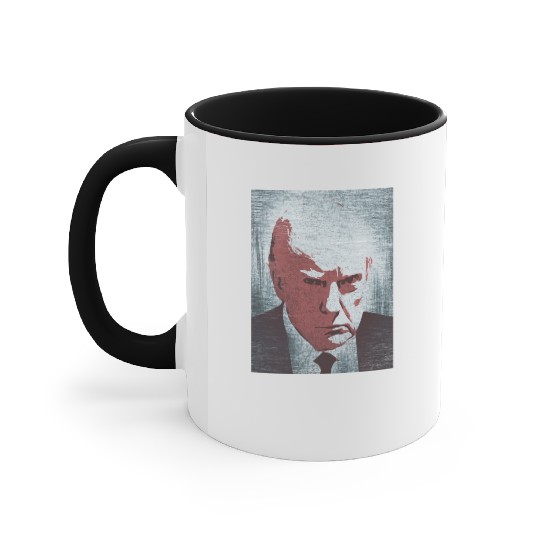 Donald Trump mugshot graffiti Accent Mugs