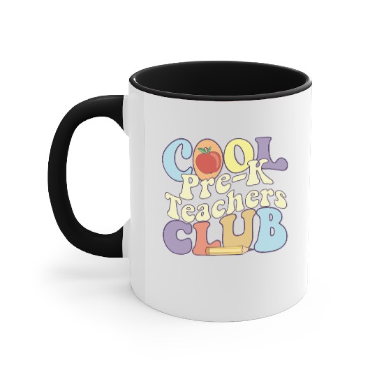 Cool Pre K Teachers Club Preschool Teacher Accent Mugs
