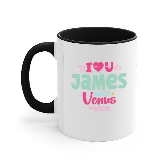 I Love You James Valentines Accent Mugs