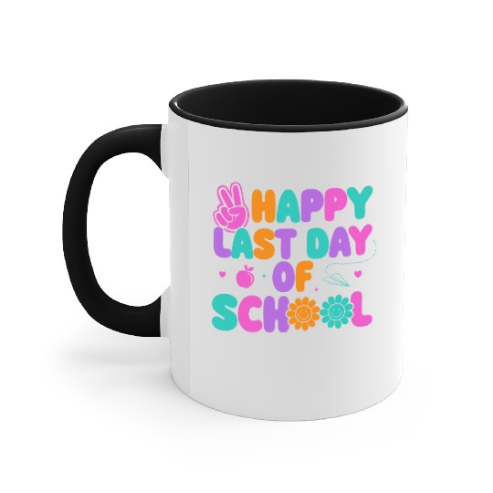 Happy Last Day Of School Teacher Summer Vacation Accent Mugs