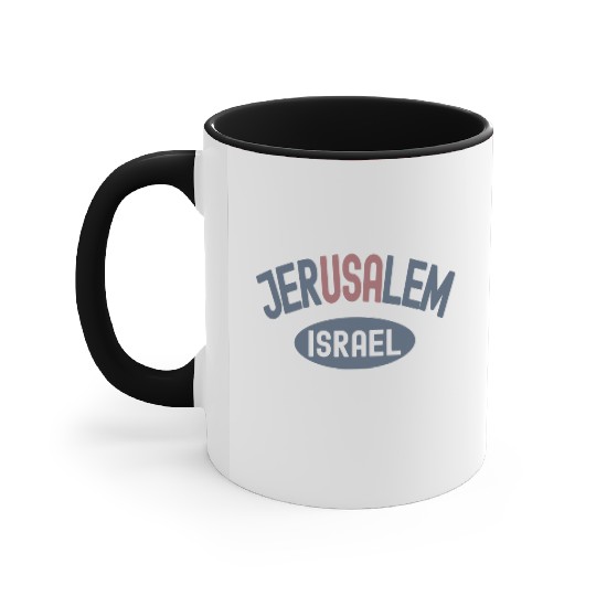 Usa Jerusalem Israel Accent Mugs
