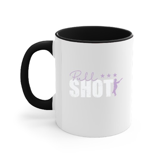 Pull Shot Cricket Accent Mugs