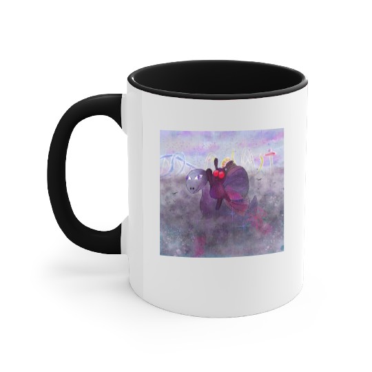 Mothman and Bessie the Lake Erie Monster's Vacay Accent Mugs