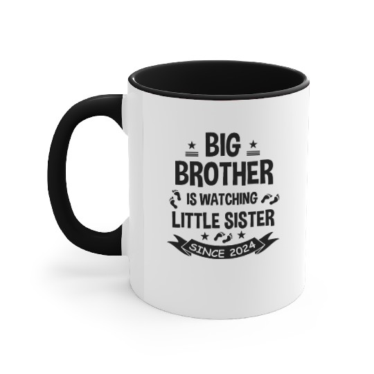 The big brother takes care of the little sister in Accent Mugs