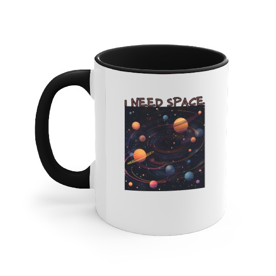 i need space, planets constellation Accent Mugs