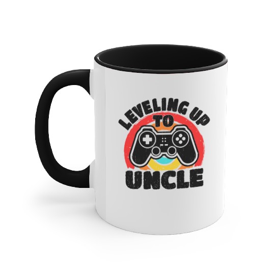 Leveled Up To Uncle Gamer Gaming Future Uncle Accent Mugs