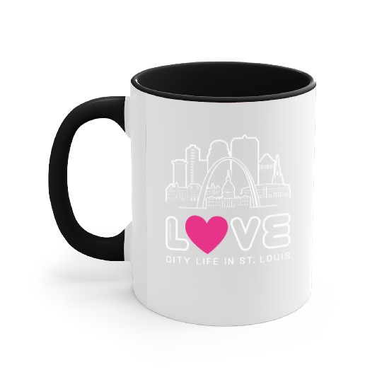 Love City Life in St. Louis Missouri Accent Mugs