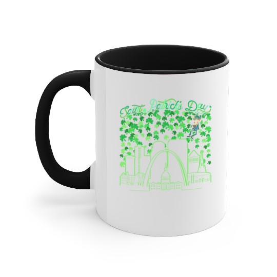 St. Louis Missouri Saint Patrick's Day Accent Mugs