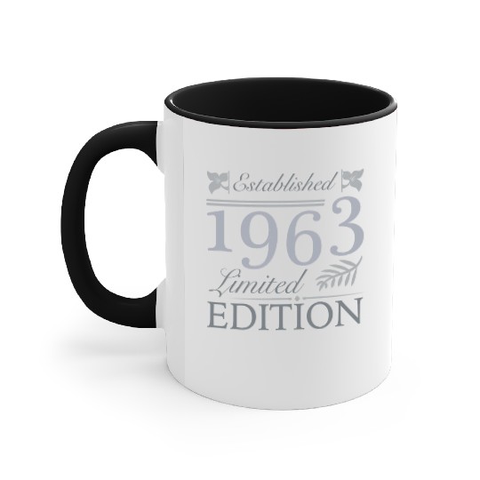 Established 1963 60th Birthday Accent Mugs