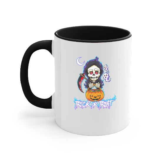Trick or Treat Grim Reaper Accent Mugs