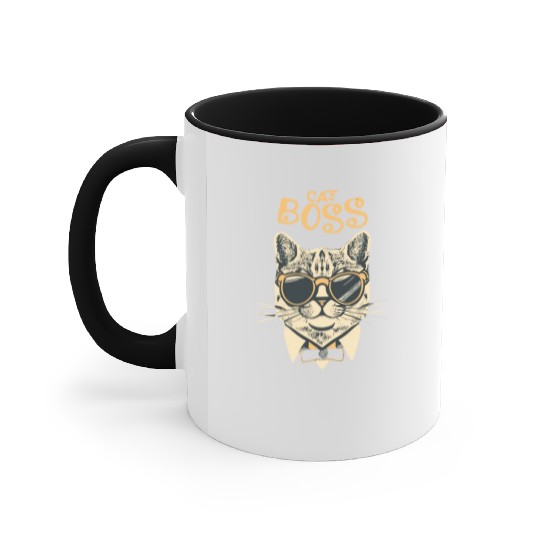 Cat Boss Accent Mugs