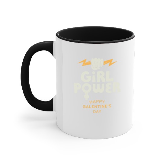 Be My Galentine. Galentine's Day Accent Mugs