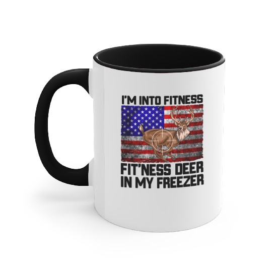 I'm Into Fitness Fit'ness Deer In My Freezer Accent Mugs
