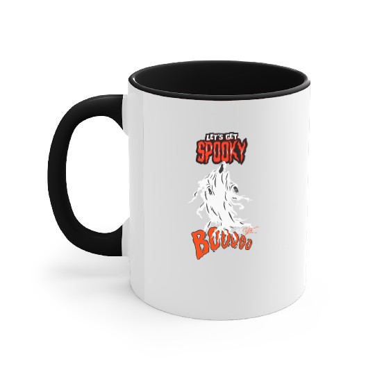 Let's get spooky halloween ghost Accent Mugs