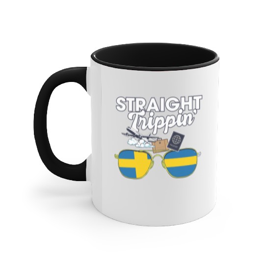 Straight Trippin' Sweden Vacation Tour Travel Accent Mugs