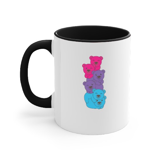 Androgynous Flag Pride Lgbtq Cute Bear Accent Mugs