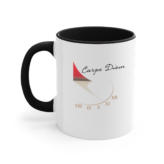 Carpe Diem. Time is Running Out Accent Mugs