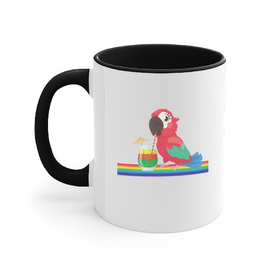 parrot bird of jimmy buffett Accent Mugs