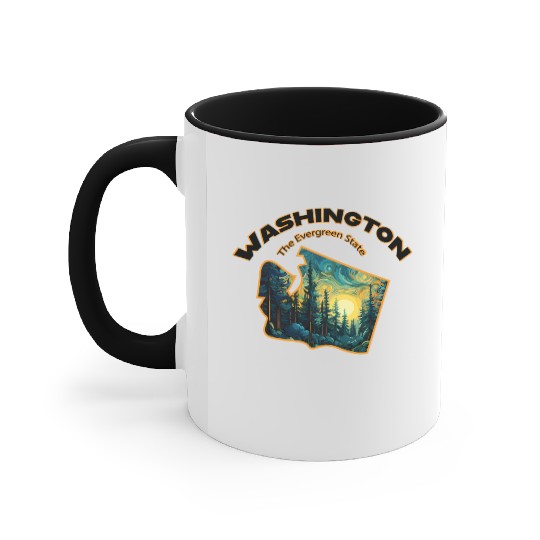 Washington Wildlife - evergreen Accent Mugs