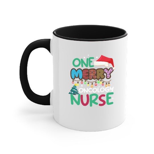 One merry Oncology Nurse Christmas Accent Mugs