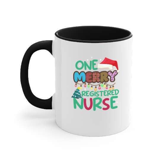 One Merry Registered Nurse Christmas Accent Mugs