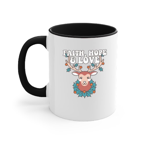 Religious Family Faith Hope Love Christmas Accent Mugs