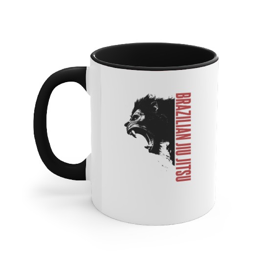 Gorilla Head Brazilian Jiu Jitsu Bjj Gift Accent Mugs