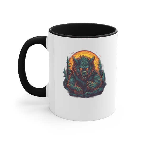 A mythical creature Werewolf Accent Mugs