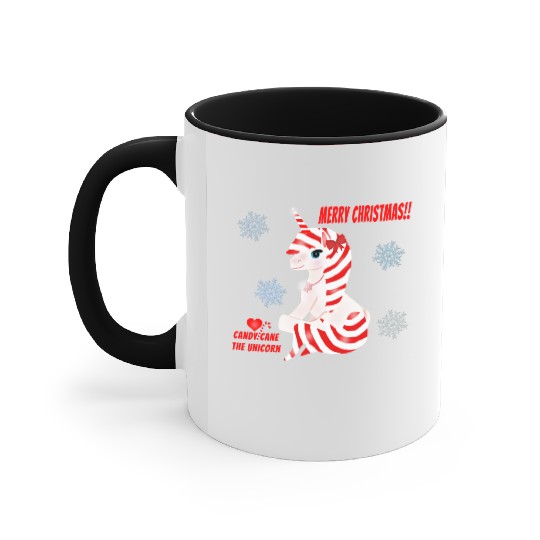 "Candy Cane the Unicorn" (Snowflake Snuggliezz) Accent Mugs