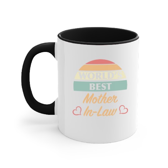 World’s Best Mother In Law Accent Mugs